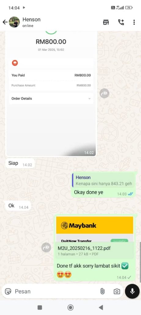 Testimoni 2 Pelanggan Kami